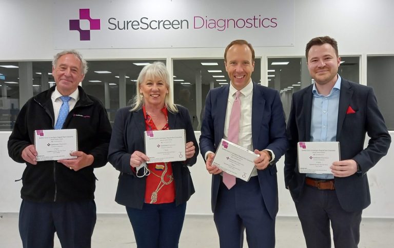 SureScreen Diagnostics gives Matt Hancock a glimpse of the future as lateral flow tests get set for the mainstream