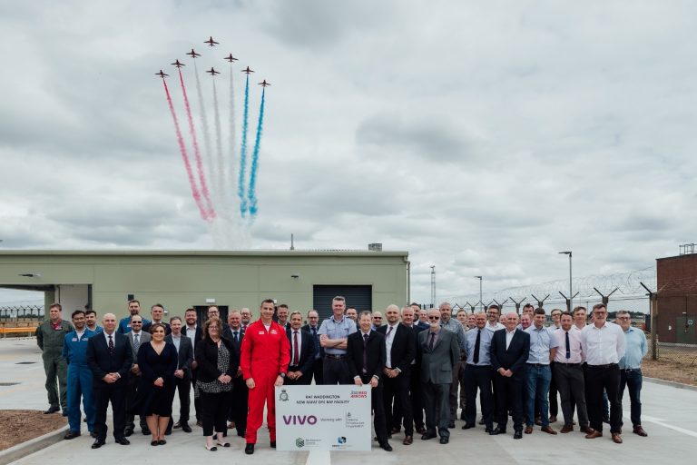 Red Arrows fly-past marks opening of newly built dye bay facility