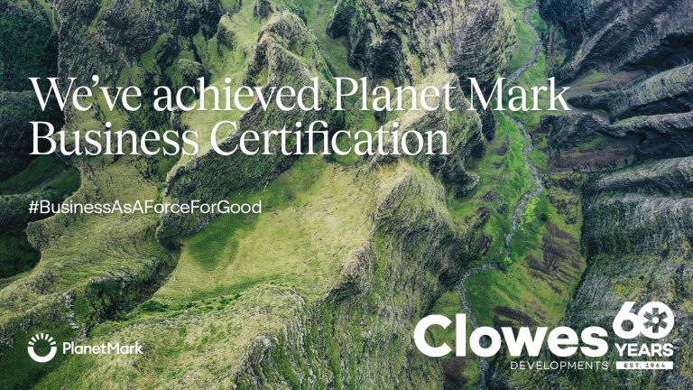 Clowes Developments become Planet Mark ‘Certified’