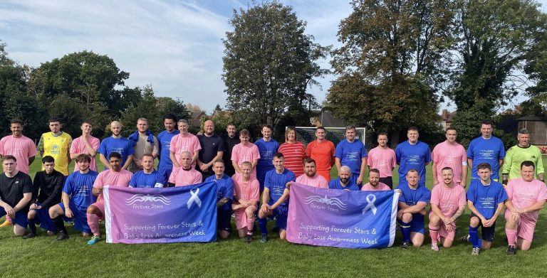 John Pye footballers push to reclaim Charity Shield in Baby Loss Awareness fundraising match