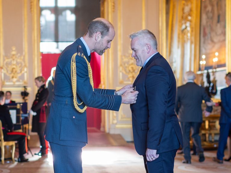 Derby entrepreneur honoured with MBE by Prince of Wales at Windsor Castle