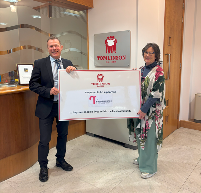 G F Tomlinson raises funds and awareness in year supporting Aortic Dissection Charitable Trust