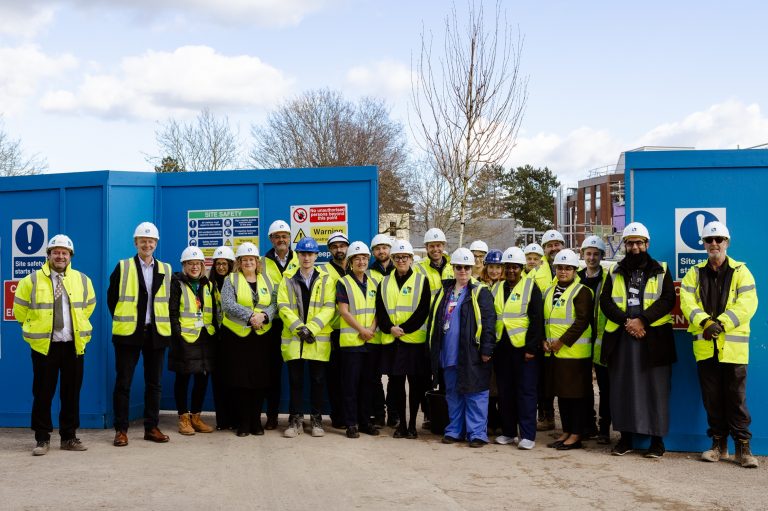 New endoscopy unit at Leicester General Hospital tops out